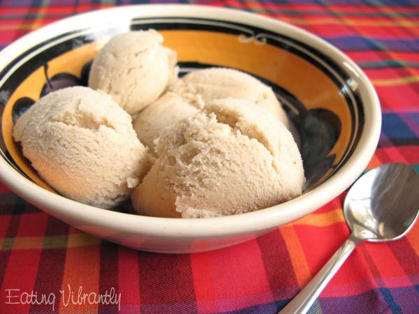 Decadent coconut vanilla ice cream