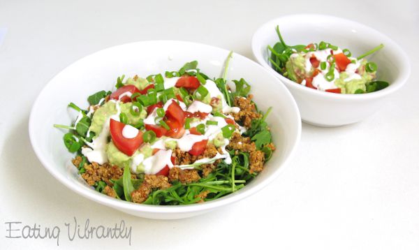 Raw taco salad bowls