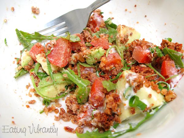 Raw taco salad leftovers