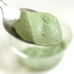 Natural green ice cream (square)