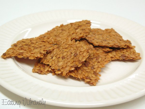 Raw flax crackers - a pile of yum