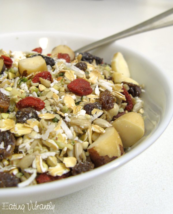 Homemade raw muesli