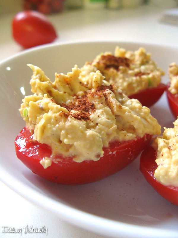 Vegan Deviled Egg Filling with Chickpeas recipe Eating Vibrantly